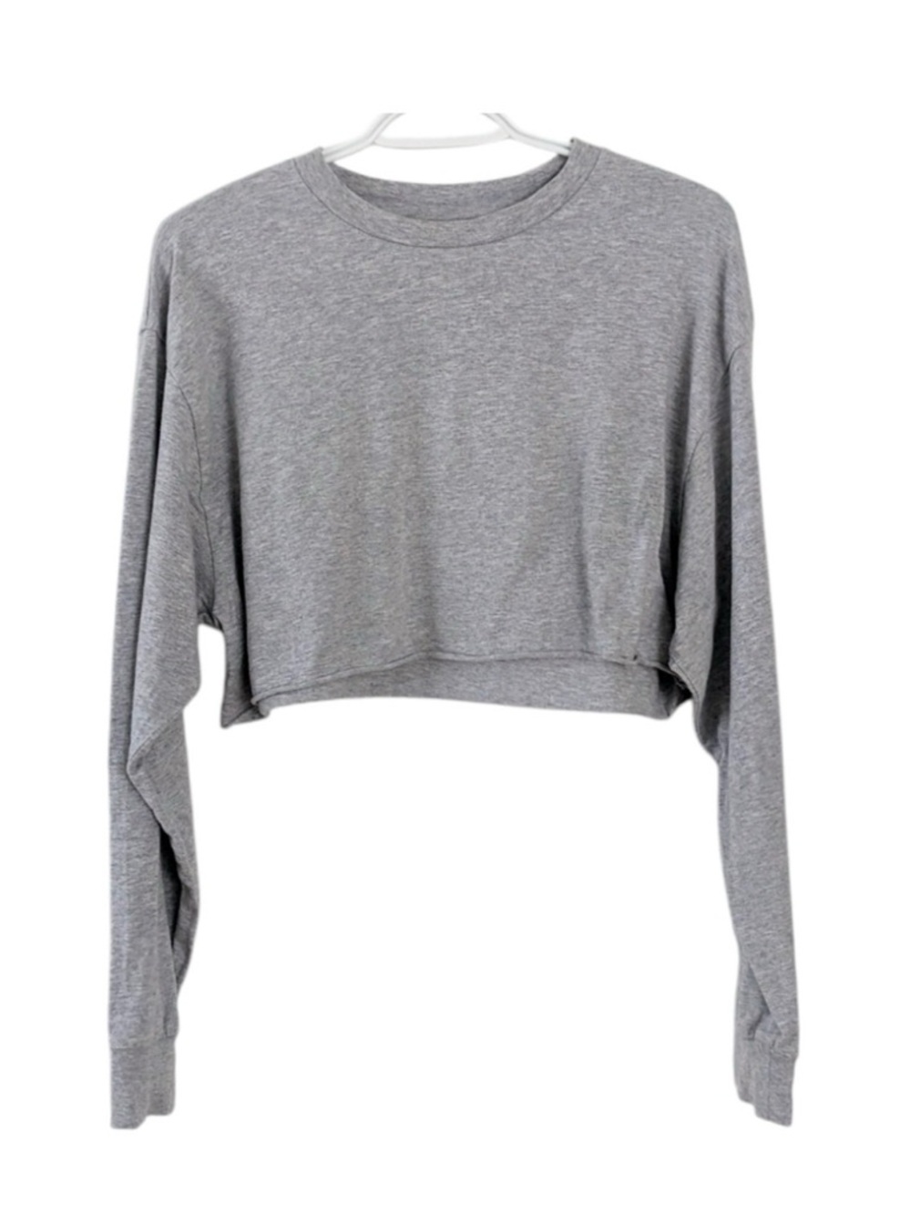 TNA / Aritzia - Athletic Gray Cropped Long-Sleeve Tee. Size: M
